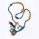 Handmade Boho Necklace with Semiprecious Stones (Turquoise