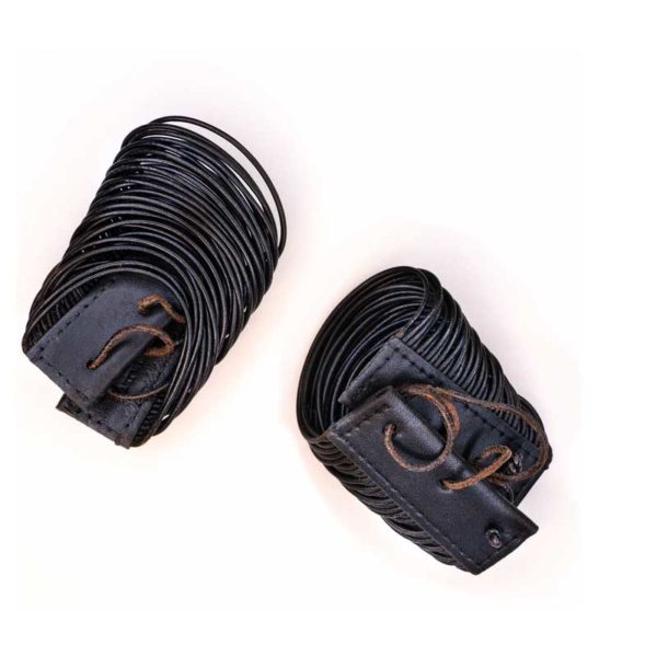 Handmade black leather Boho Bracelet