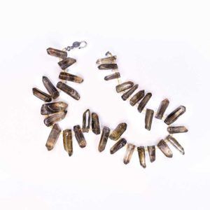 Handmade Boho Necklace with smoky topaz stones